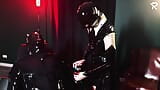 latex slave with rubber finest mask receives blowjob snapshot 3