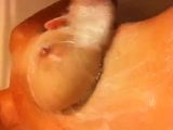 GF Washes Breast In Shower snapshot 4