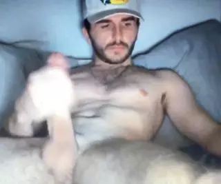 Hot Bearded Young Hung Big Cock Dude Edges His Hard Dick: Gay Porn ...
