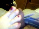 pretty red toes wife footjob cumonfeet snapshot 2