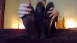 Nylon feet POV  close up snapshot 5