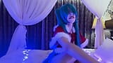 Ratu sepong kontol besar bikin supir pengantar pizza crot di mulutnya - plumpah peach di hatsune miku x cosplay super mario xmas snapshot 16