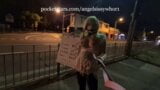 Gagged sissy maid hooker on the street snapshot 6