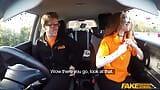 Fake driving instructor neukt zijn schattige roodharige tienerstudente in de auto en geeft haar een creampie snapshot 4