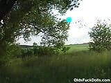 Olds fuck dolls - old dude Jaromir fucks 18yo girl Ashley Sweet in nature snapshot 1