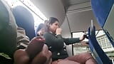 Voyeur seduce milf para chupar y sacudir su polla en autobús snapshot 2