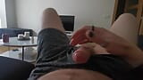 My POV as I stroke my big, throbbing, uncut dick snapshot 10