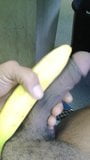 Masturbating and Frotting with a banana snapshot 2