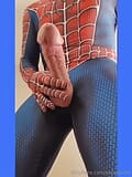 Spidermans kuk och Spiidersmans cumshot cosplay Spidey's Web's snapshot 13