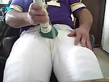 horny kspigbear in football gear with vibrator snapshot 4