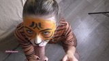 Playful Girl in a Tiger Costume Fucks with her Boyfriend snapshot 13