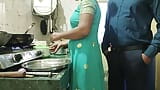 Desi bhabhi  kitchen me khana bana Rahi thi tabhi uska devar akar chut chodane laga snapshot 1