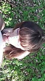 Teen girl blowjob in nature snapshot 15