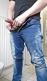 Piss in my jeans and t-shirt and finaly see my cum GerMANpiss snapshot 20