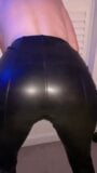 Hubby can't keep his hands off my leather trousers! snapshot 8