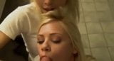 Blonde girls teamwork blowjob great cumshot snapshot 5