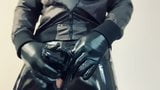 Latex and Nylon Outfit and Jerking off in Gloves snapshot 3