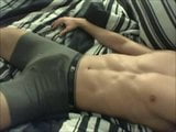 Horny Lad Creams His Boxer Trunks snapshot 1