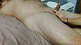 BBW giving senual handjob to husband to wake him up snapshot 3