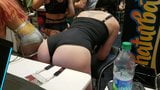Hot Brunette Camgirl Shaking Booty at AVN snapshot 4