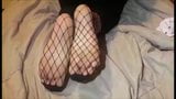 Dina takes off her sneakers and her fishnet socks snapshot 8