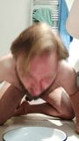 Locked hairy guy humiliation piss drinking snapshot 9