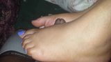 Ebony blue Footjob snapshot 2