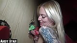 GERMAN BLONDE GIRLFRIEND CHEATING AT GLORYHOLE snapshot 10