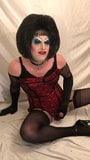 Cachonda drag queen muele en consolador habla sucio snapshot 7