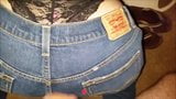 Releasing a load of cum on her jeans snapshot 5