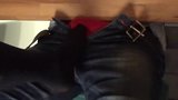 Black nylon tights footjob snapshot 6