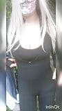 SIssyjenny88 Amateur Crossdresser Huge Big G-Cup Tits Alone Outdoor Walk Part 2 in Tight Leggings Jogger snapshot 20