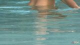 Curvy Ebony Lesbian Fucking Her Friend’s Big Ass Using A Double Ended Dildo At The Swimming Pool snapshot 1