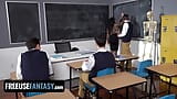 Curvy Teacher Valentina Nappi Gets Fucked By Three Students In A Classroom - FreeUse Fantasy snapshot 8