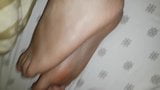 Cumming on girlfriends feet snapshot 2