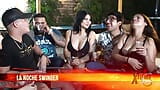 2 Venezuelan women, 1 Peruvian woman and 3 horny men in an outdoor orgy snapshot 2