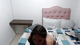 Latina se divierte en su habitacion con un dildo chocolate snapshot 7