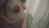 Cheating pregnant wife with huge tits takes shower snapshot 1