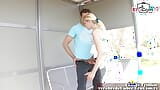 Public Sex at Train Station with german skinny tall blonde slut snapshot 3