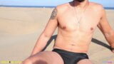 Hot Asian guy getting nipple played in the dunes! snapshot 3