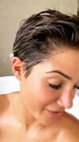 Frankie Bridge selfie vid from a bath snapshot 3