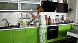 Petite Blonde Alexia Makes Herself Comfortable in the Kitchen snapshot 3