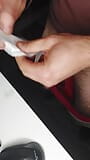 Masturbation with ejaculations on the desk snapshot 16
