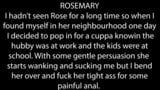 Obedient British housewife Rosemary gives ass to mouth while the family are out and tries her best to please me. snapshot 1