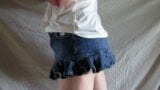กระโปรงกางเกงยีนส์ Tomgirl, กางเกงในสีชมพูสาวแน่น, น้องสาวน้ําแตก snapshot 1