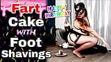 It's Zero's Birthday, so I farted on his cake! Femdom fart bondage feet licking Real Homemade Milf snapshot 1