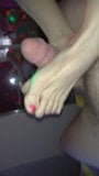 Size 5 Asian mature foot job play with white cock snapshot 4