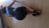 Latex workout with heels but no pantys snapshot 2