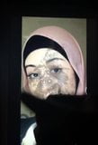 Hijabi puta slowmo escupir homenaje y cumtribute snapshot 4