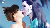 Tracer ve Widowmaker plajda sikişiyor snapshot 6